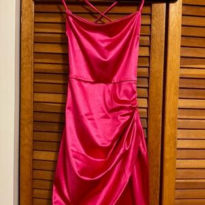 Windsor Pink Satin Dress